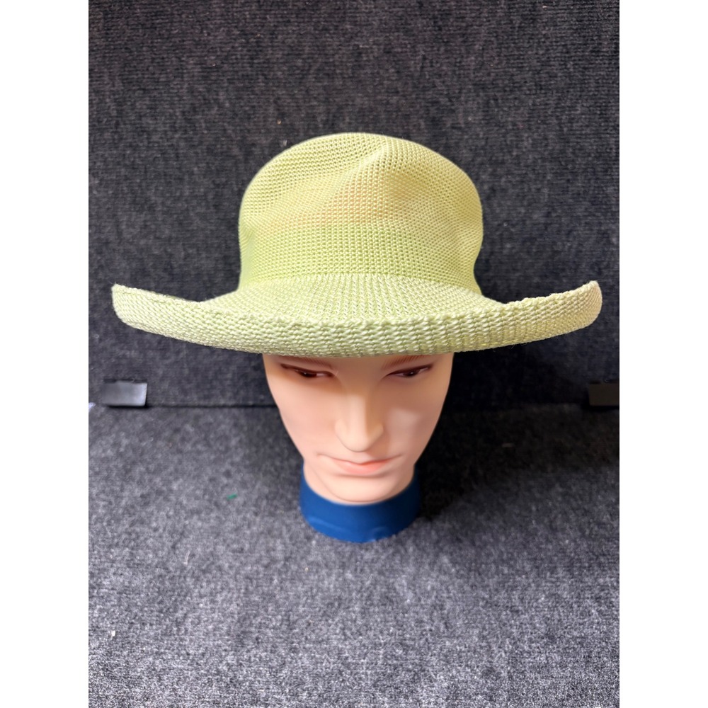 Wallaroo Hat Company Victoria Lime Green Packable Sun Hat Fedora Adjustable